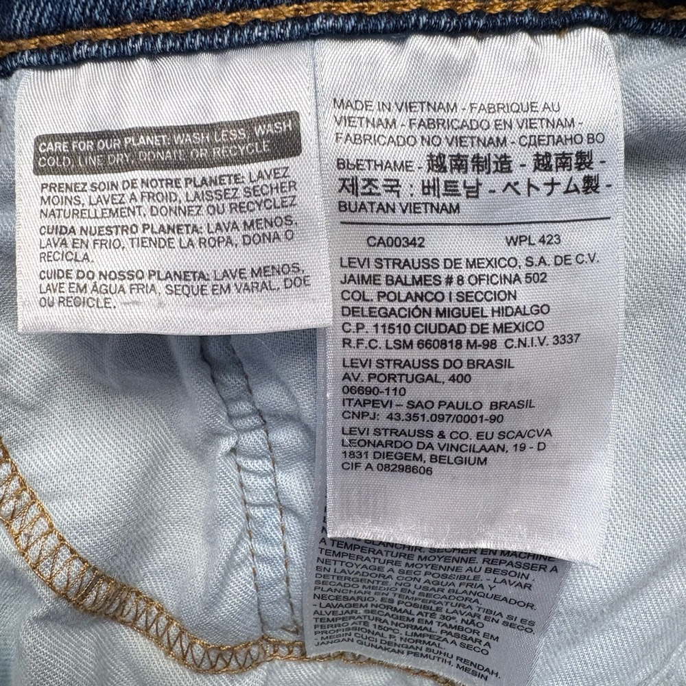 Levis Jeans Men 34 x 34 505‎ Regular Fit Straight Leg Dark Wash Denim Classic - Picture 6 of 12